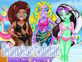 leikur Monster School Beach Party