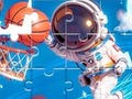 leikur Jigsaw Puzzle: Space Basketball
