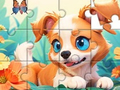 leikur Jigsaw Puzzle: Dog And Garden