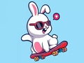 leikur Coloring Book: Rabbit Skateboard