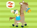 leikur Coloring Book: Riding Horse