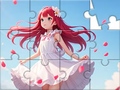 leikur Jigsaw Puzzle: White Dress Girl