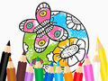 leikur Coloring Book: Butterfly With Flowe