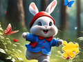 leikur Jigsaw Puzzle: Running Rabbit