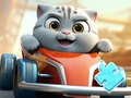 leikur Jigsaw Puzzle: Cat Racing Driver