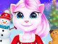 leikur Cat Girl Christmas Decor Game