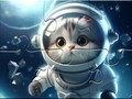 leikur Jigsaw Puzzle: Astronaut-Cat