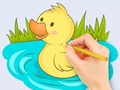 leikur Coloring Book: Baby Duck Swim