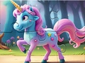 leikur Jigsaw Puzzle: Magic Forest Unicorn