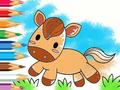 leikur Coloring Book: Running Horse