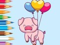 leikur Coloring Book: Balloon Pig