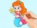 leikur Coloring Book: Beautiful Mermaid Princess