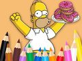 leikur Coloring Book: Simpson Doughnut