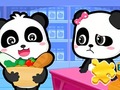 leikur Jigsaw Puzzle: Baby Panda Supermarket