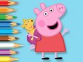 leikur Coloring Book: Peppa With Toy Bear
