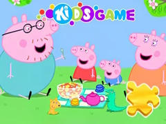 leikur Jigsaw Puzzle: Peppa Pig Family Picnic