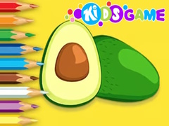 leikur Coloring Book: Avocado Fruit