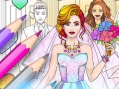 leikur Wedding Coloring Dress Up Game