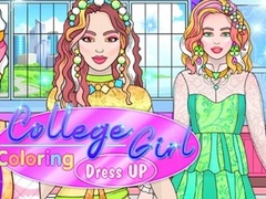 leikur College Girl Coloring Dress Up