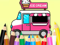 leikur Coloring Book: Ice Cream Car