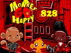 leikur Monkey Go Happy Stage 828