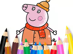 leikur Coloring Book: Mommy Pig Winter