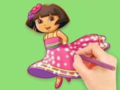 leikur Coloring Book: Dora Prepare Party