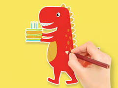 leikur Coloring Book: Dinosaur Birthday