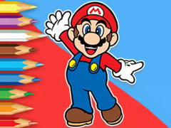 leikur Coloring Book: Mario Happy Skating