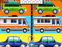 leikur Cartoon Cars Spot The Difference