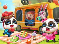 leikur Jigsaw Puzzle: Little Panda Picnic
