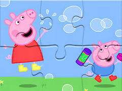 leikur Jigsaw Puzzle: Peppa Pig Blow Bubbles