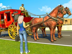 leikur Horse Cart Transport Taxi Game