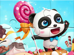 leikur Jigsaw Puzzle: Panda Candy World