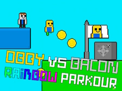 leikur Obby vs Bacon Rainbow Parkour