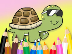 leikur Coloring Book: Sunglasses Turtle