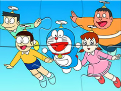 leikur Jigsaw Puzzle: Doraemon Flying
