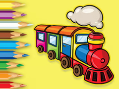 leikur Coloring Book: Running Train