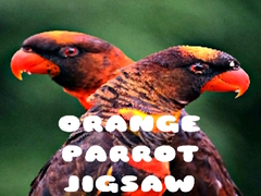 leikur Orange Parrot Jigsaw
