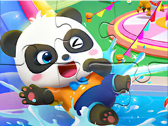 leikur Jigsaw Puzzle: Baby Panda Water Park