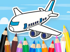 leikur Coloring Book: Flying Airplane