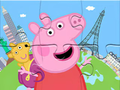leikur Jigsaw Puzzle: Peppa Travel Around