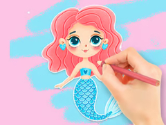 leikur Coloring Book: Enjoying Mermaid