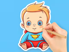 leikur Coloring Book: Cute Super Baby