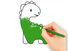 leikur Coloring Book: Lovely Baby Dinosaur