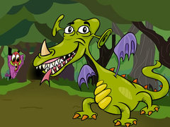 leikur Fun Monsters Jigsaw