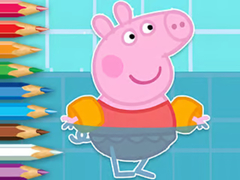leikur Coloring Book: Peppa Swimming
