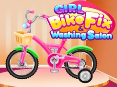 leikur Girl Bike Fix Washing Salon