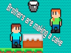 leikur Brothers are making a cake