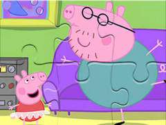 leikur Jigsaw Puzzle: Daddy Pig Dancing